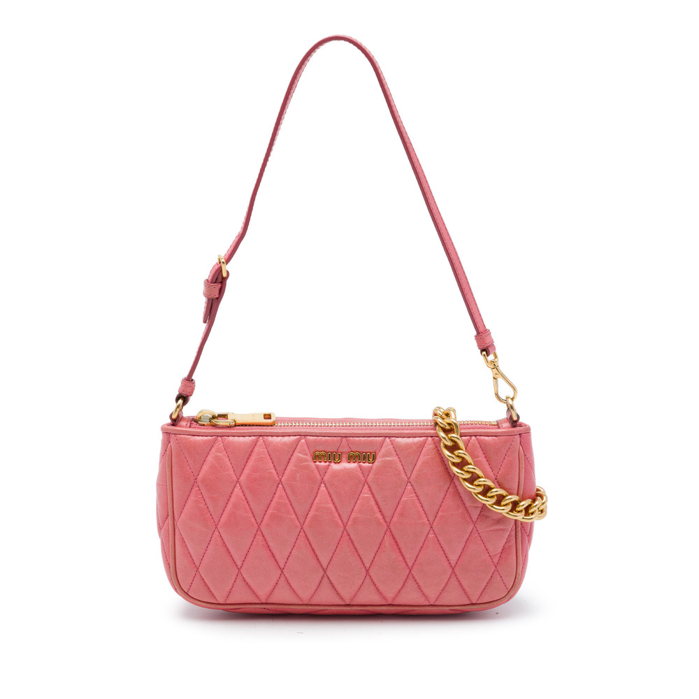 Pre-Loved Miu Miu Matelasse Nappa Chain Satchel